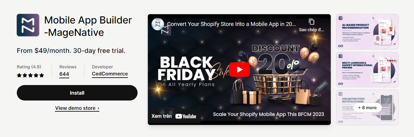 Mobile App Builder ‑ MageNative Shopify App Overview